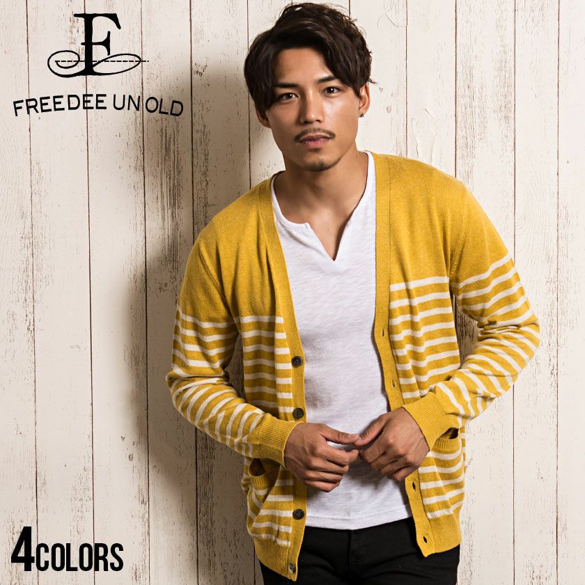 FREEDEE UN OLD(フリーディー)ボーダーニットカーディガン/カラー全4色