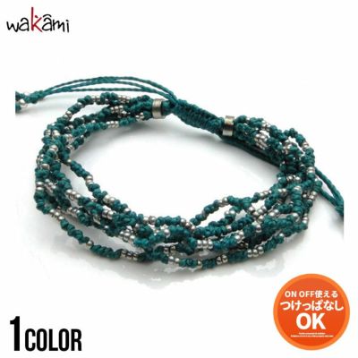 wakami(ワカミ)「Life is what...」スリップノットストランドブレスレットBlue/全1色