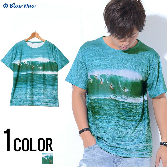 Blue Wax(ブルーワックス)Men of surfing クルーネックTEE/全1色