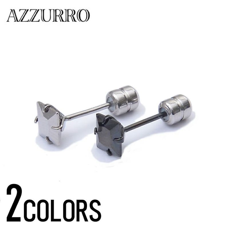 AZZURRO(アズーロ)5.5スクエアピアス/全2色