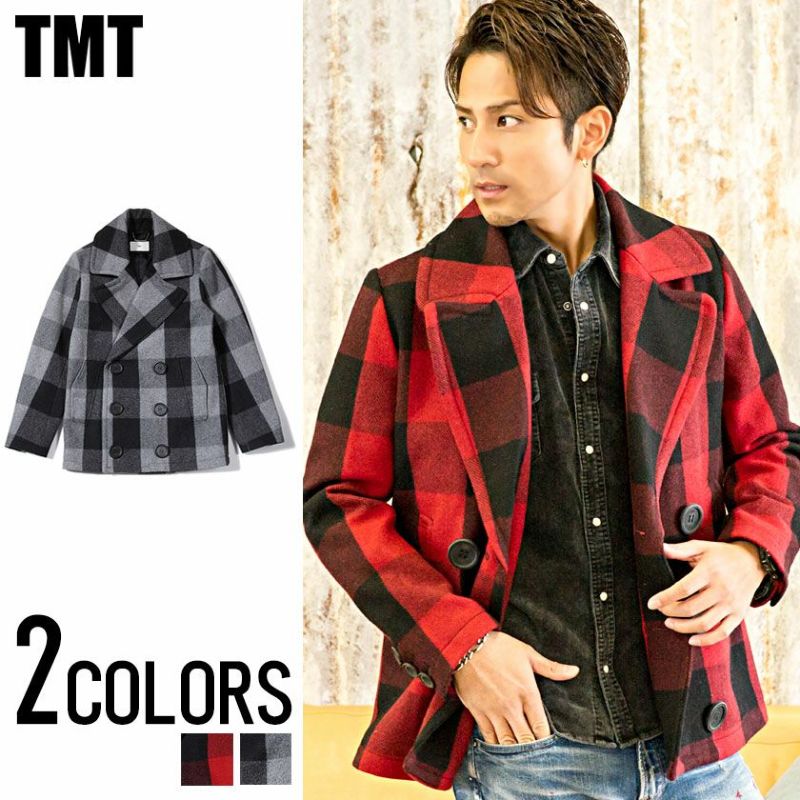 TMT(ティーエムティー)BUFFALO CHECK PEA COAT/全2色