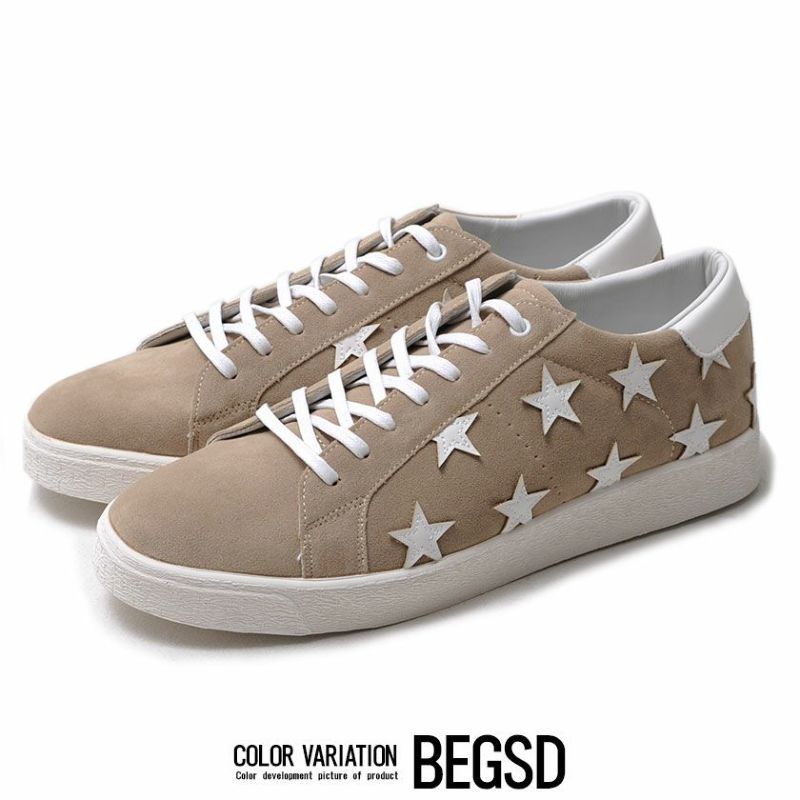 Bitter select(ビターセレクト)星柄貼付けフェイクレザースニーカー/全7色