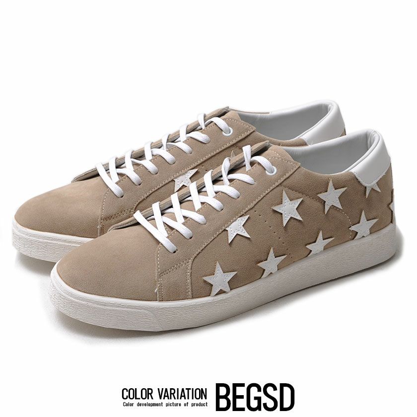 Bitter select(ビターセレクト)星柄貼付けフェイクレザースニーカー/全7色