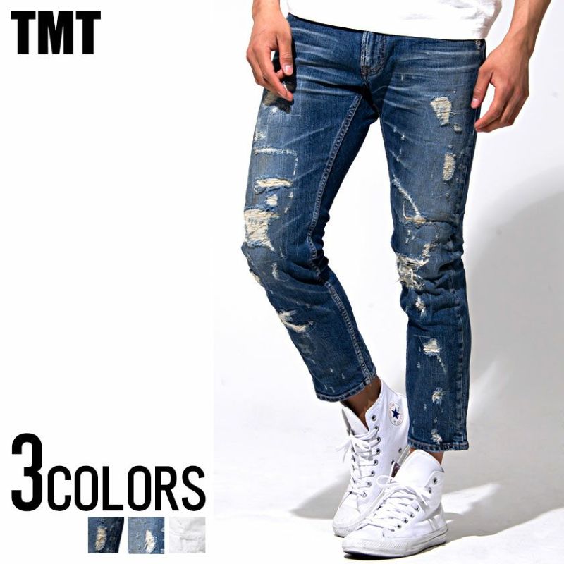 TMT(ティーエムティー)STRETCH RAINBOW-CRASH DENIM 5P CROPPED/全3色