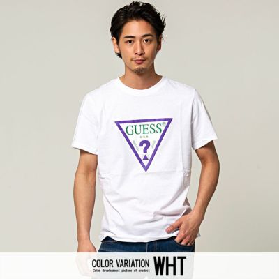 GUESS(ゲス)カラートライアングルロゴTシャツ/全5色