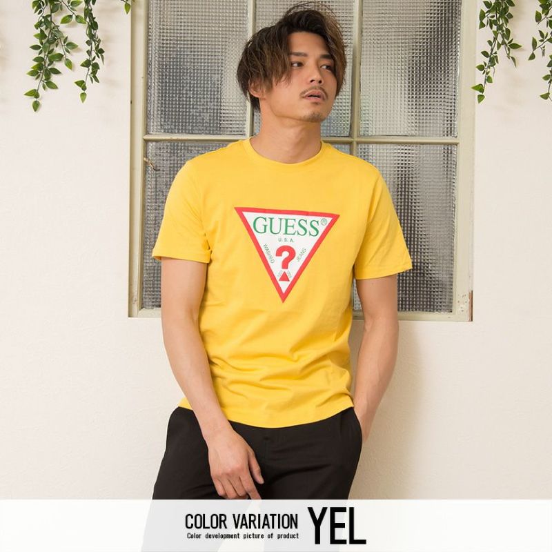 GUESS(ゲス)カラートライアングルロゴTシャツ/全5色