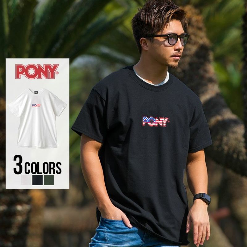 PONY(ポニー)FLAG PONY TEE/全3色