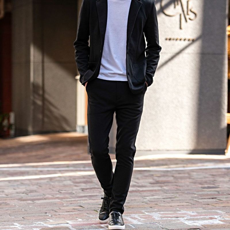 美品✨ワイズビス　テーラードジャケット　パンツセットアップ　ブラック ASTRONOMY セットアップ 「セットアップ 2点セット」ビッグシルエット