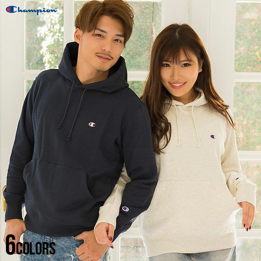 Champion(チャンピオン)Cロゴ刺繍裏毛スウェットプルオーバーパーカー/全6色