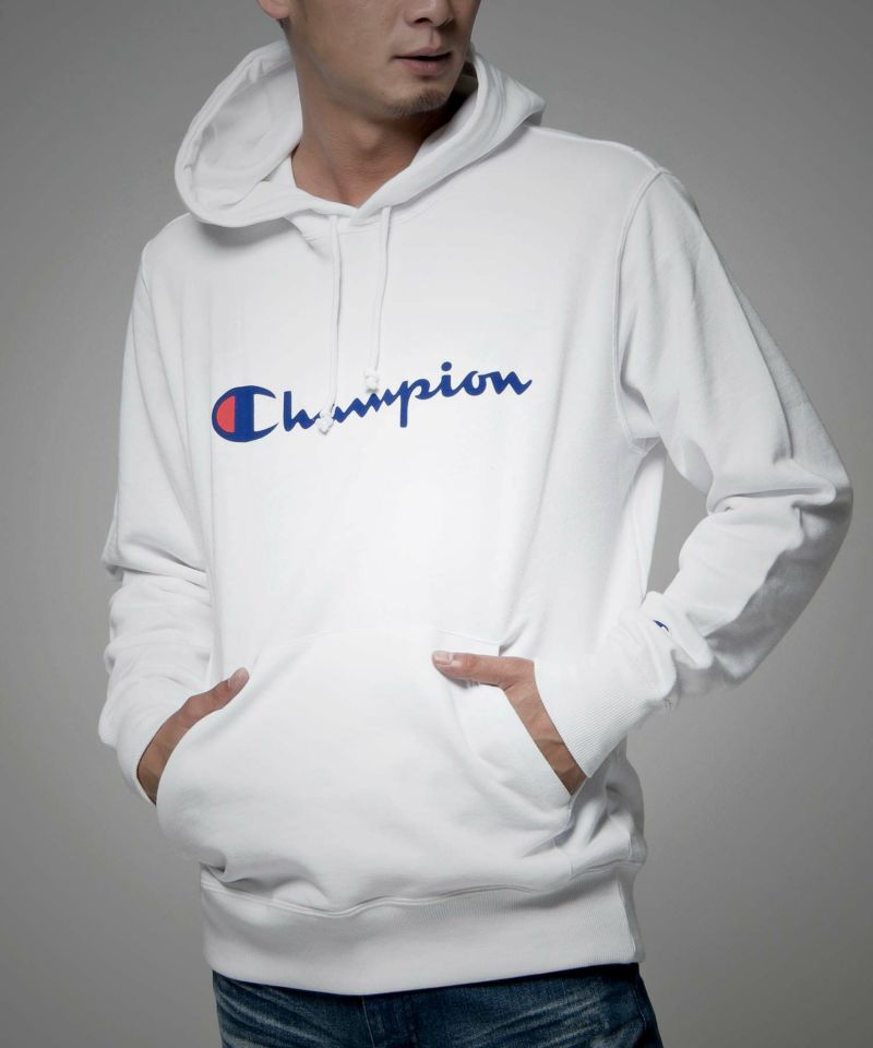 ポイント10倍】Champion(チャンピオン)Cネームプリント裏毛スウェットプルオーバーパーカー/全4色