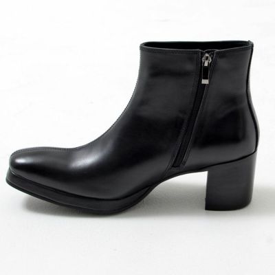 ブーツ メンズ RED COVER(レッドカバー)本革サイドジップヒールブーツ