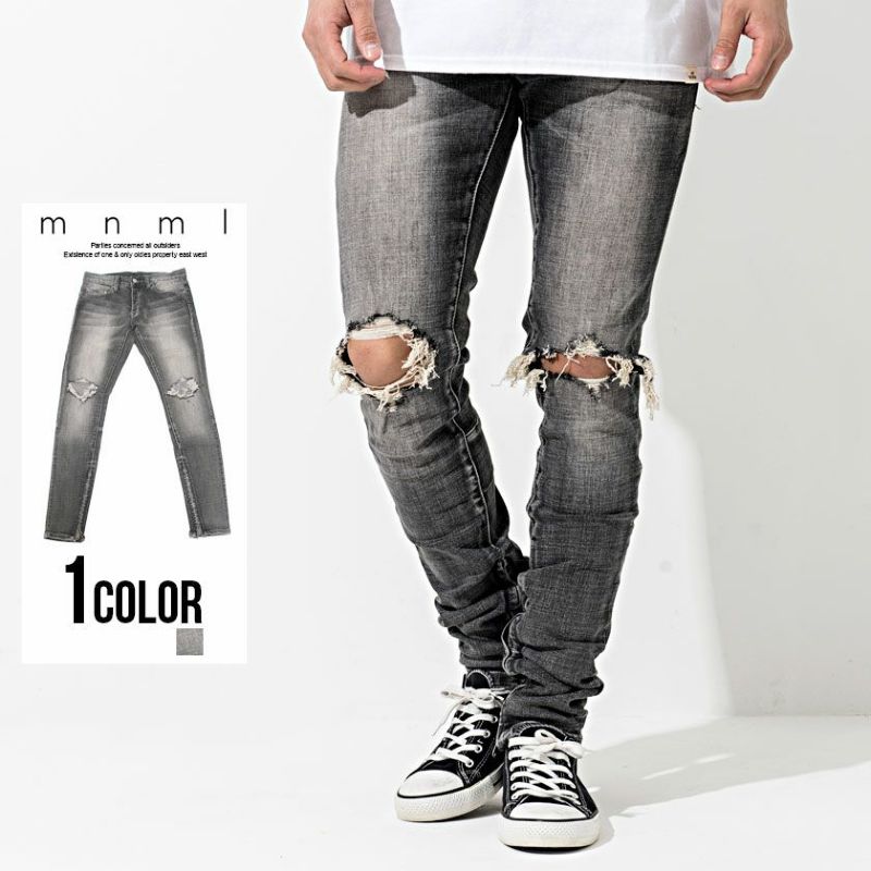 mnml(ミニマル)M1 DENIM STRETCH GREY/全1色