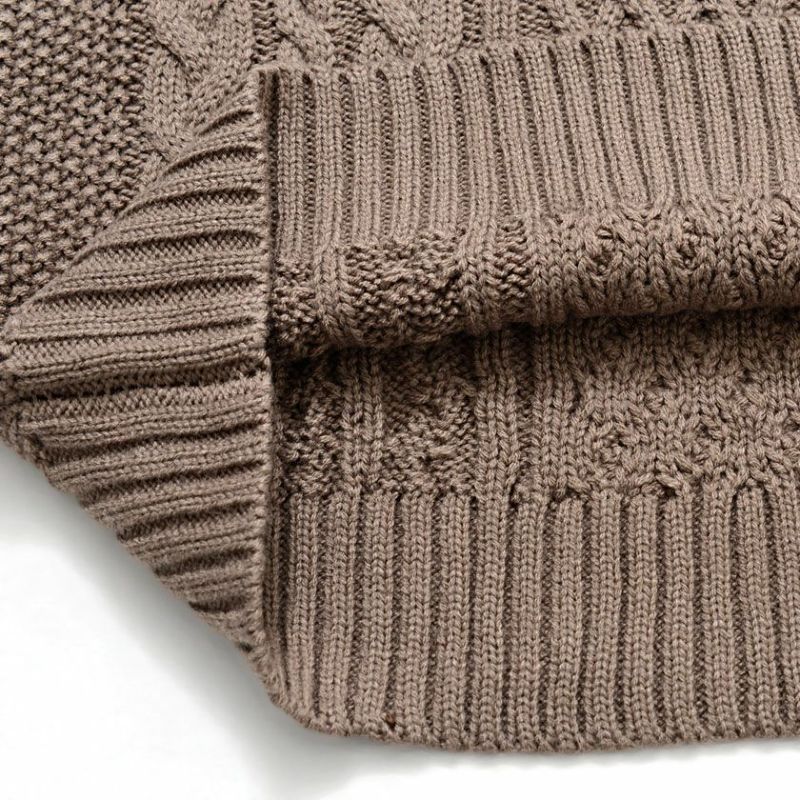 VICCI(ビッチ)ケーブル編みVネック長袖ニットソー/全13色