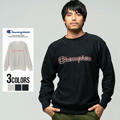 Champion(チャンピオン)裏起毛スウェットカレッジロゴクルーネック