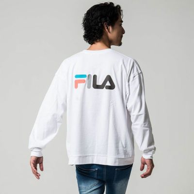 FILA(フィラ)刺繍×デザインプリント長袖リブTシャツ/全4色