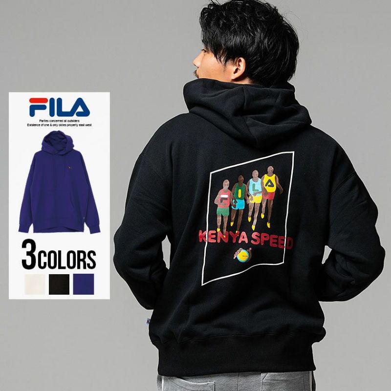 FILA(フィラ)アートプリントプルオーバーパーカー/全3色