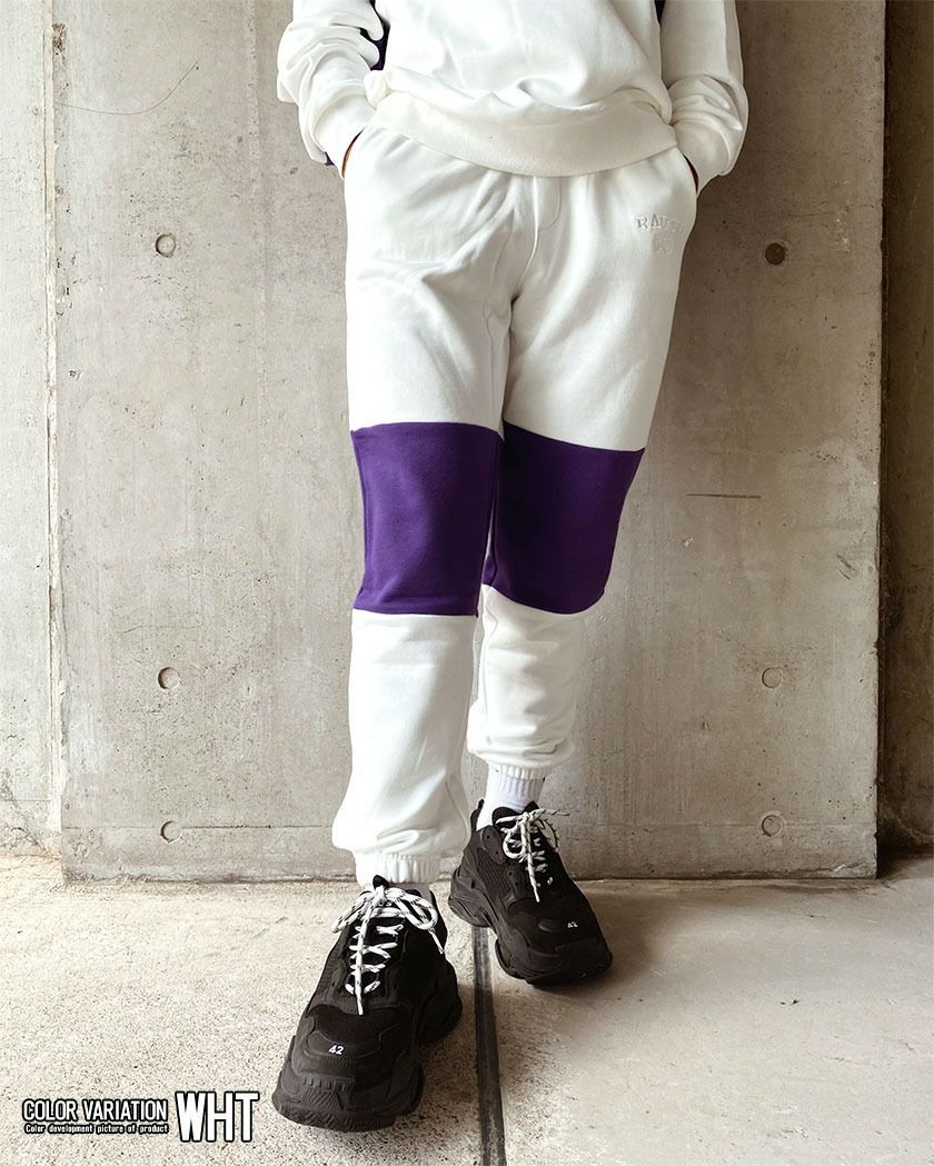 RAUGH(ラフ)切替スウェットパンツ/全2色