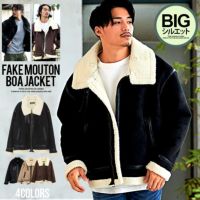 【送料無料】CavariA(キャバリア)フェイクムートン裏ボアジップアップジャケット/全4色