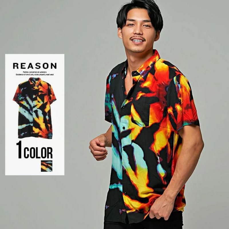 REASON(リーズン)Black Flare Shirt/全1色