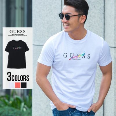 GUESS(ゲス)カラートライアングルロゴTシャツ/全5色