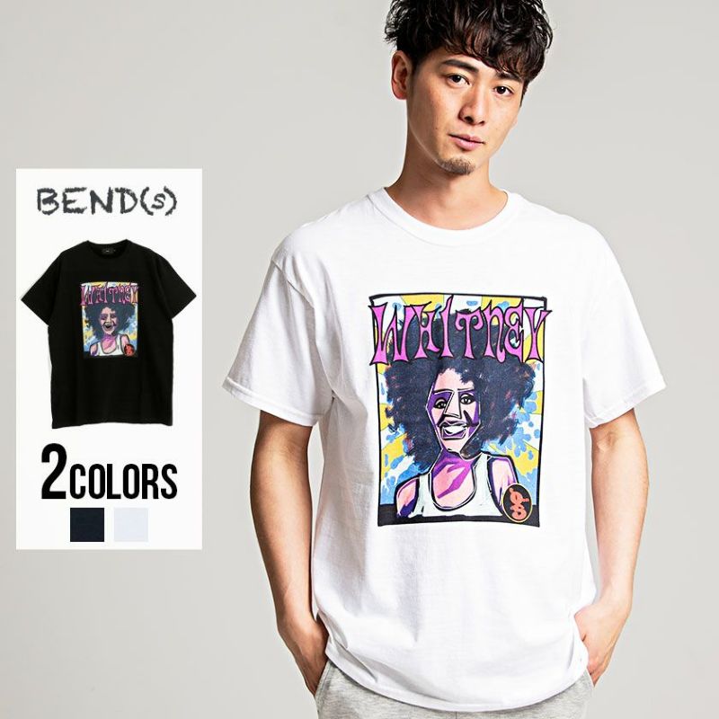 BENDS(ベンズ)オマージュプリントクルーネック半袖ビッグTシャツ/全2色