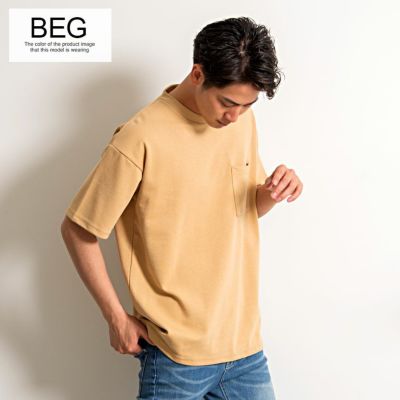 Goodwear(グッドウェア)USAコットン×吸水速乾クルーネック半袖ポケット付きビッグTシャツ/全4色