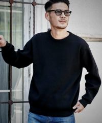 CavariA(キャバリア)ネックが選べるミラノリブ長袖ニットソー/全10色
