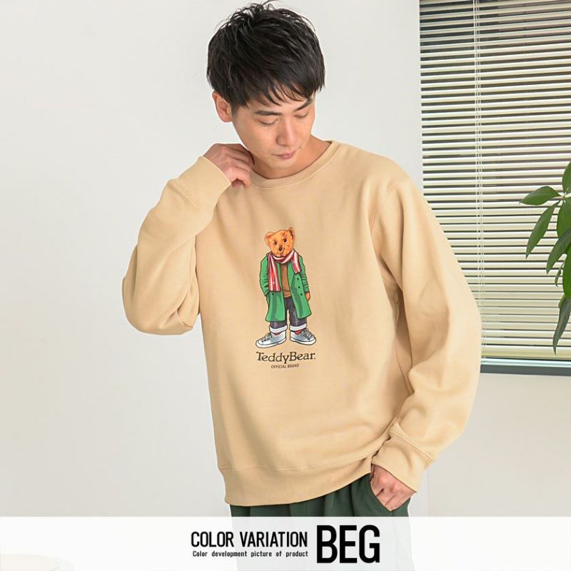 スウェット・トレーナー TEDDY SWEATSHIRT kutir トレーナー スウェット 「kutir men × TeddyBear」 プル