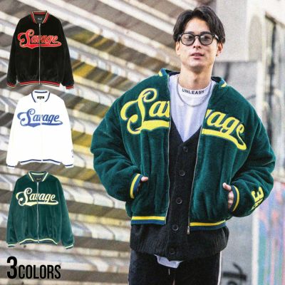 CavariA(キャバリア)フェイクファー長袖カレッジスタジャン/全3色