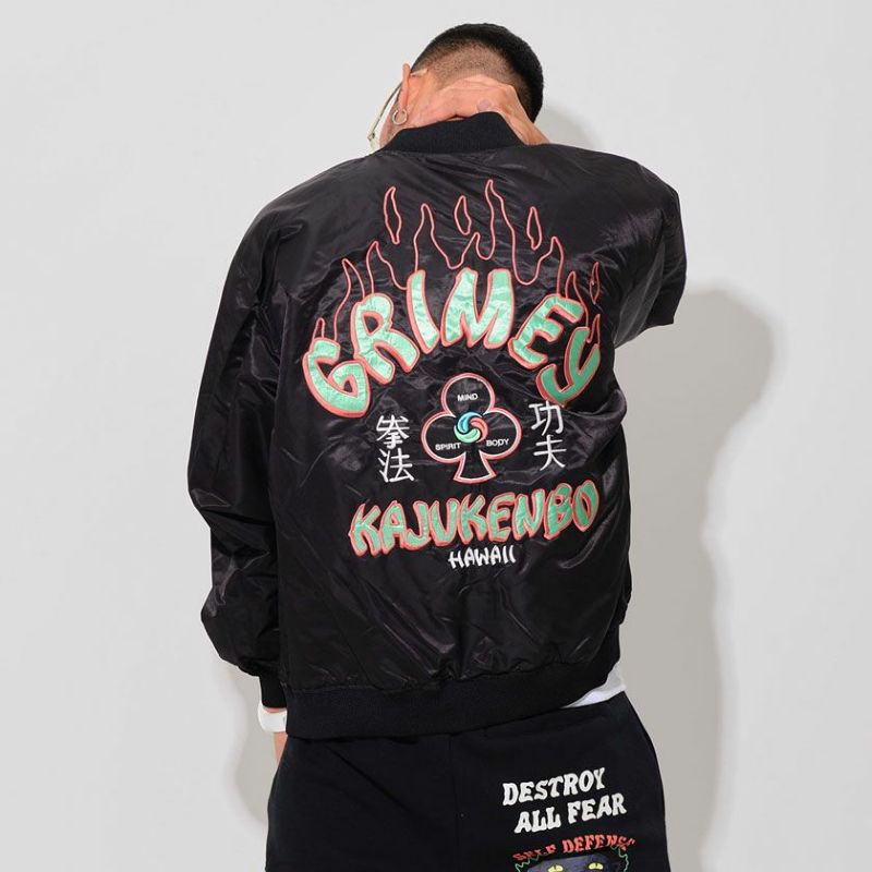 ブルゾン メンズ GRIMEY(グライミー)DESTROY ALL FEAR REVERSIBLE