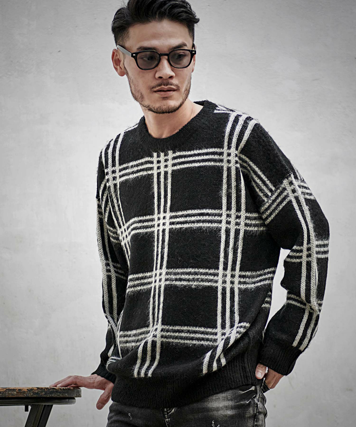 CavariA(キャバリア)総柄ビッグジャガードニット/全13色