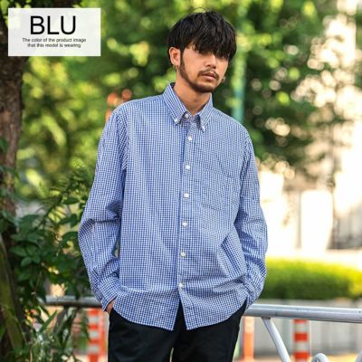  ALCARZA(アルカルザ)ギンガムチェックボタンダウンシャツ/全3色