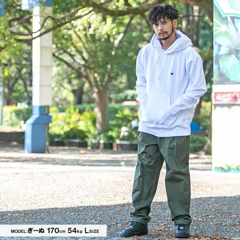 パーカー メンズ Champion(チャンピオン)裏起毛スウェットCロゴプル