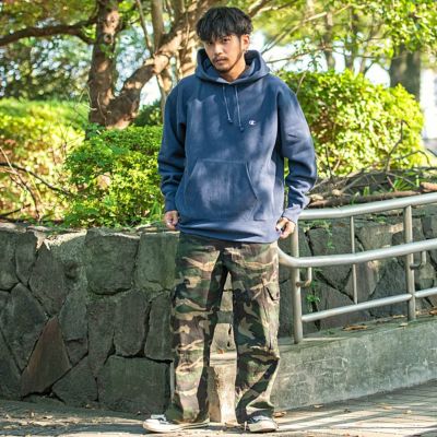 Champion(チャンピオン)裏起毛スウェットCロゴプルオーバーパーカー/全5色