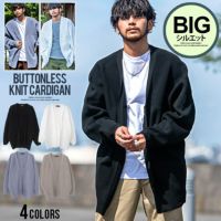 CavariA(キャバリア)12Gドルマンスリーブボタンレスニットカーディガン/全4色