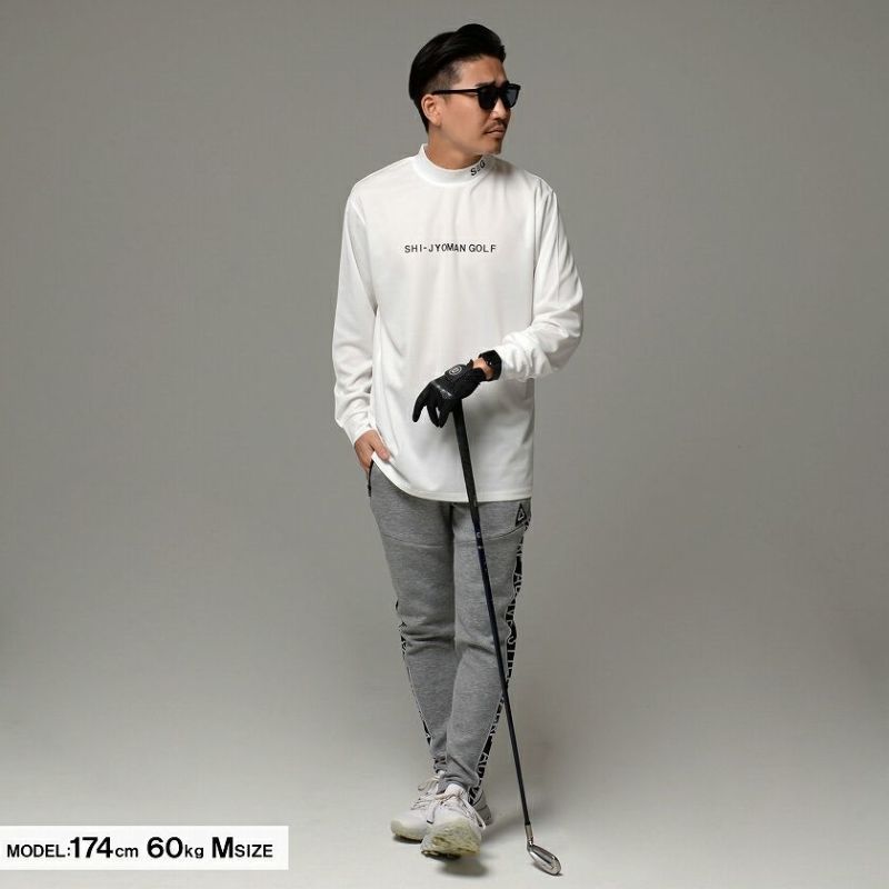 SHI-JYOMAN GOLF(シジョマン)フロントロゴモックネックロンTEE/全3色