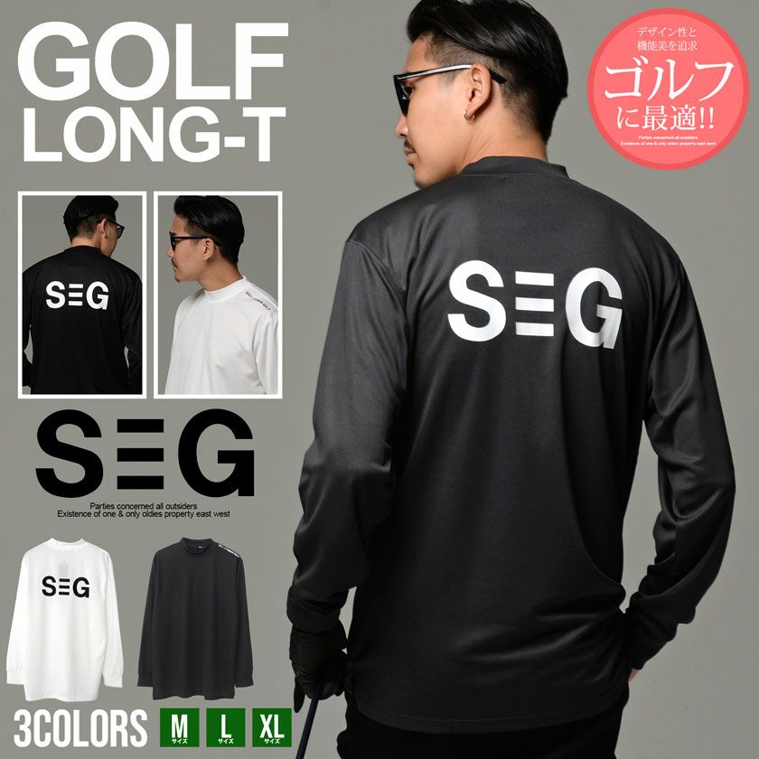 SHI-JYOMAN GOLF(シジョマン)ショルダーロゴモックネックロンTEE/全3色