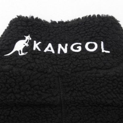 KANGOL(カンゴール)ロゴ刺繍入りハイネックジップアップ長袖ボア