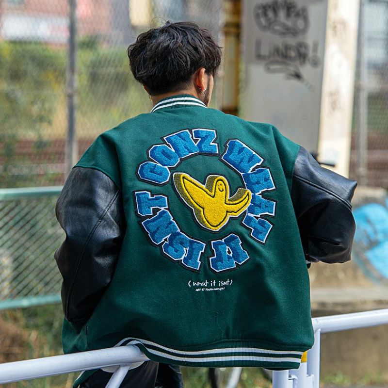 割引ネット Mark Gonzales スタジャン L GRN 2H5-63821 - メンズ