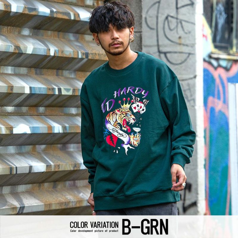 ED HARDY(エドハーディー)プリント長袖スウェットトレーナー3