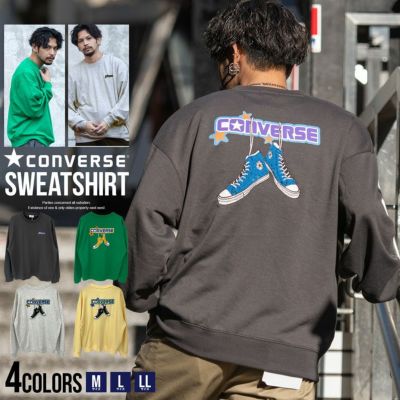 CONVERSE(コンバース)BIG裏毛BACKサガラシューズクルーネック長袖