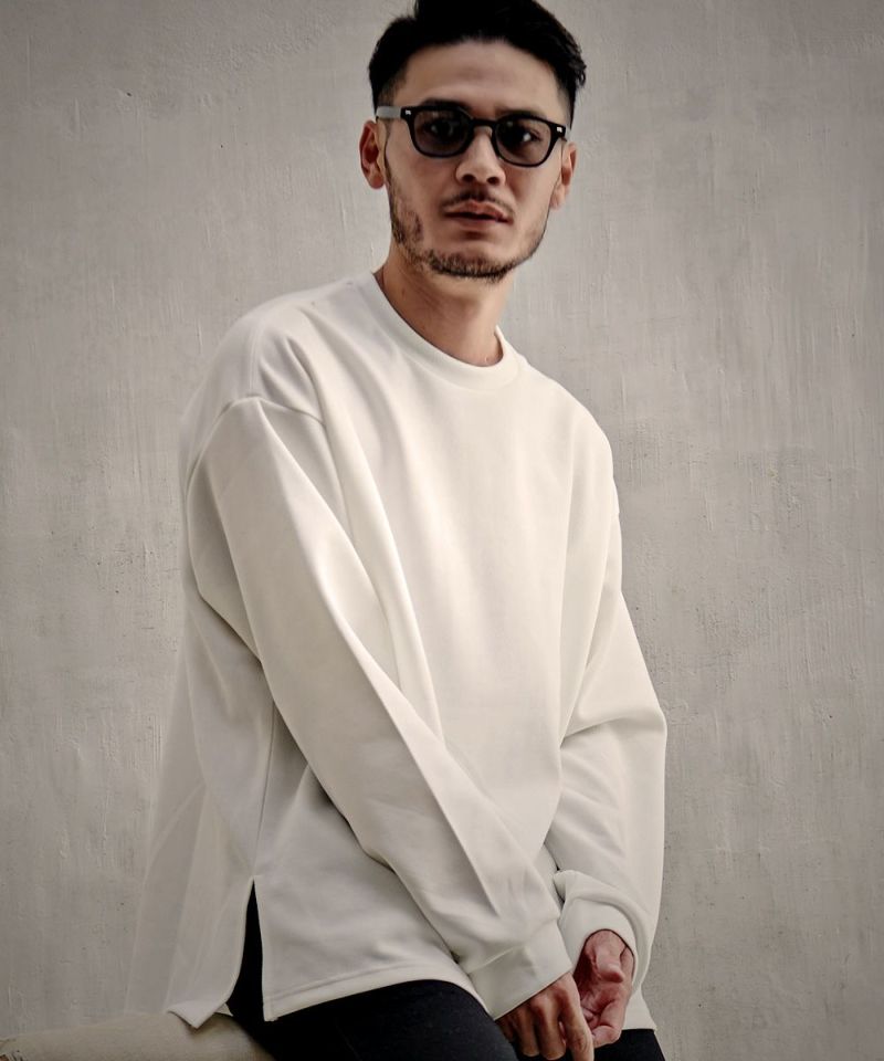 CavariA(キャバリア)サイドスリットロンTEE/全4色