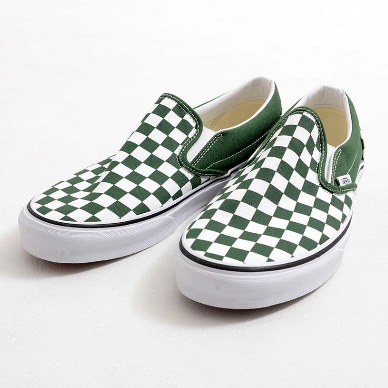 VANS(バンズ)Classic Slip-On COLOR THEORY CHECKERBOARD GREENER