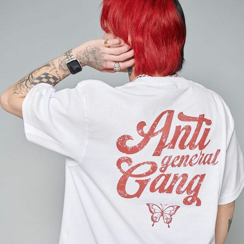 RAZZIS(ラズ)Rロゴサガラワッペンバックプリント半袖Tシャツ