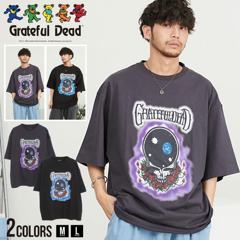 Grateful Dead(グレイトフルデッド)スペーススカルプリントTシャツ/全2色