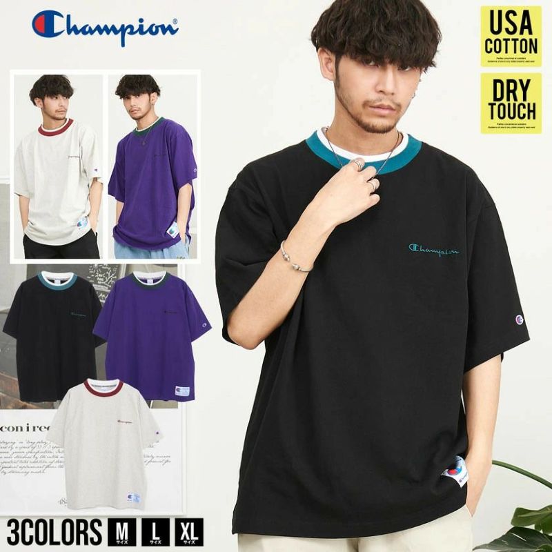 Champion(チャンピオン)胸刺繍ショートスリーブTシャツ/全3色