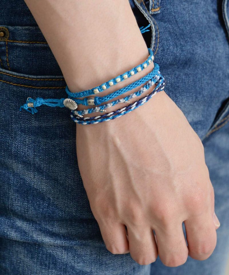 CavariA(キャバリア)4連シルバーブレスレット/全8色