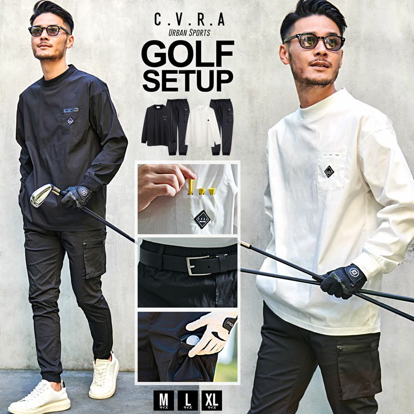 C.V.R.A(シーブイアールエー)ストレッチ布帛長袖セットアップ/全2色