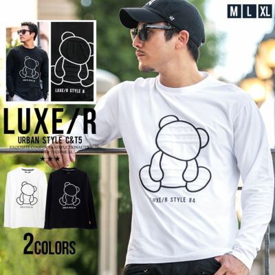 LUXE／R(ラグジュ)ふくれジャガードワッペンベアロンTEE/全2色