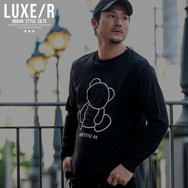 LUXE／R(ラグジュ)ふくれジャガードワッペンベアロンTEE/全2色